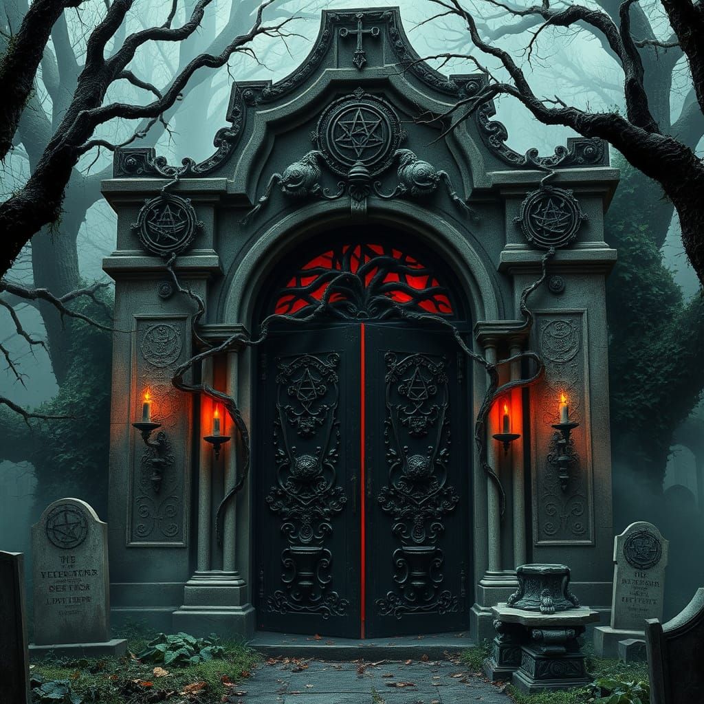 Ethereal Crypt of Blood and Tome in Cursed Cemetery