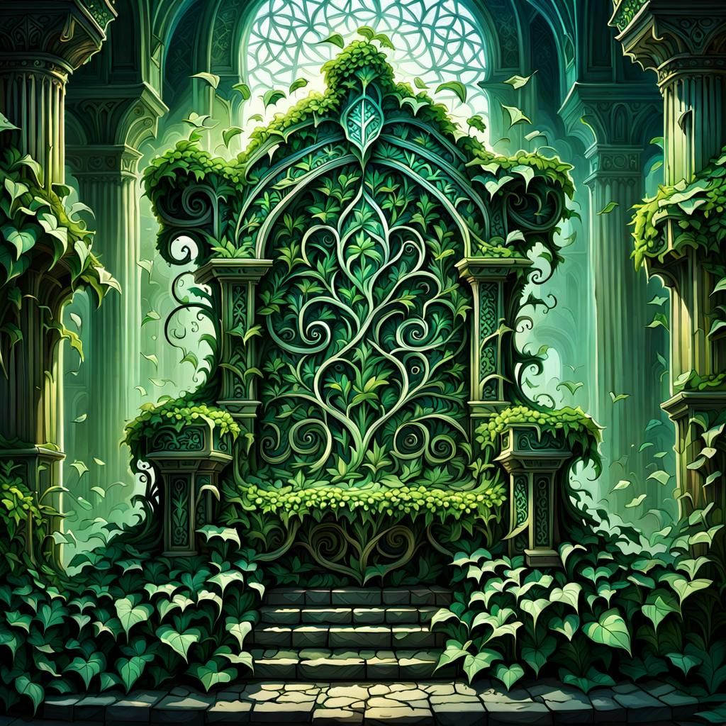 Dramatic Ivy Throne in a Fantastical Style