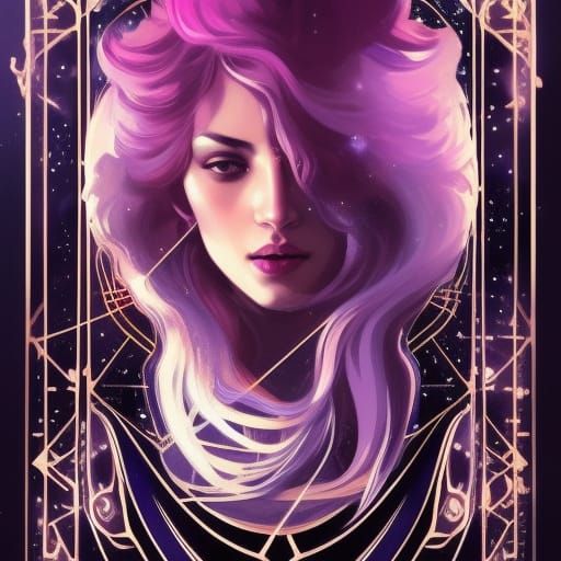 Astrology Woman Portrait in Hyperdetailed Digital Art