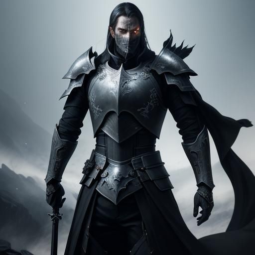 Mystical Knight in Black Armor, Anime 3D Art