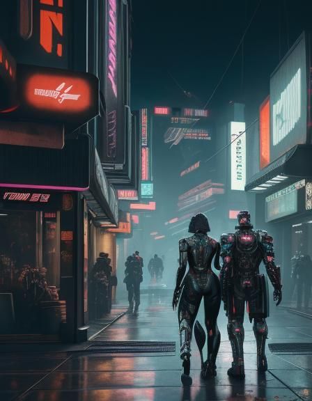 Cyberpunk Mech in Yugoslavia, Neon Reflections