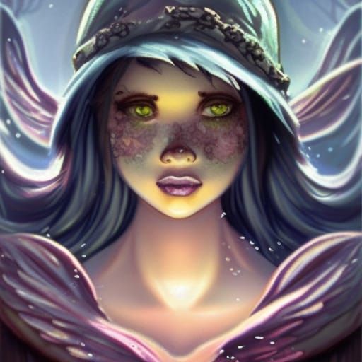 Angelic Figure in Winter Wonderland