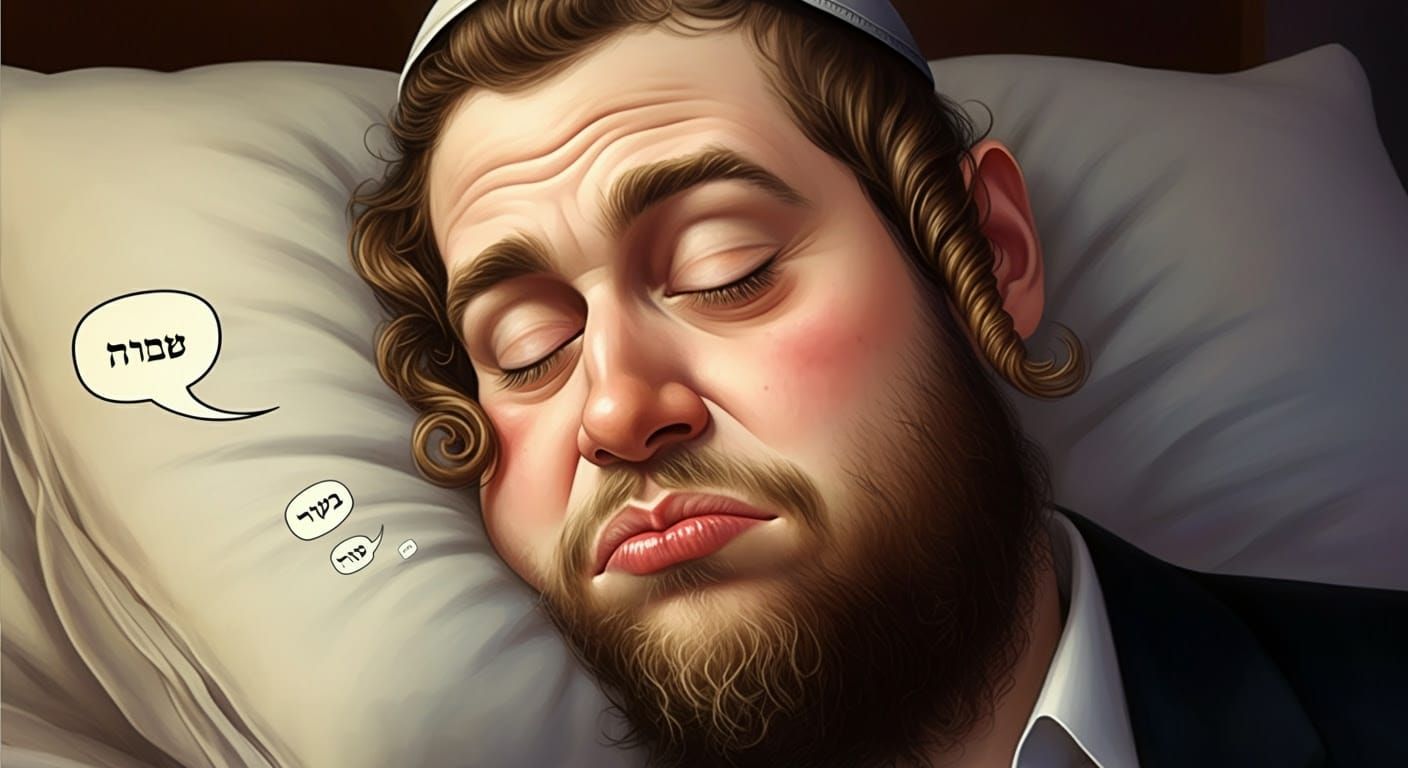Hasidic Man Sleeping: A Digital Portrait