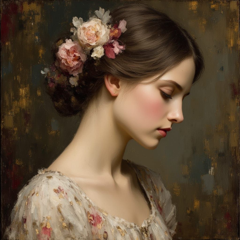 Demure Princess Portrait in Caravaggio Style