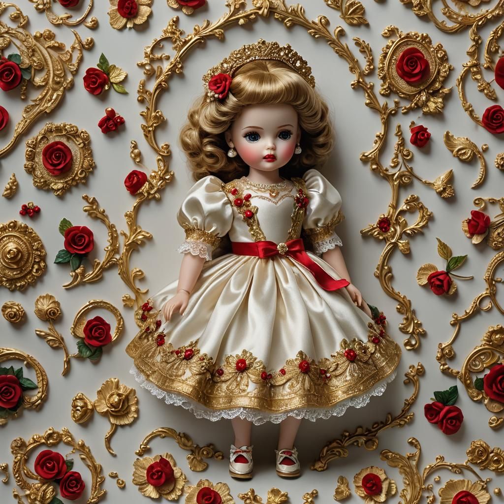 Beautiful Doll: Detailed Matte Painting in Fantastical Style