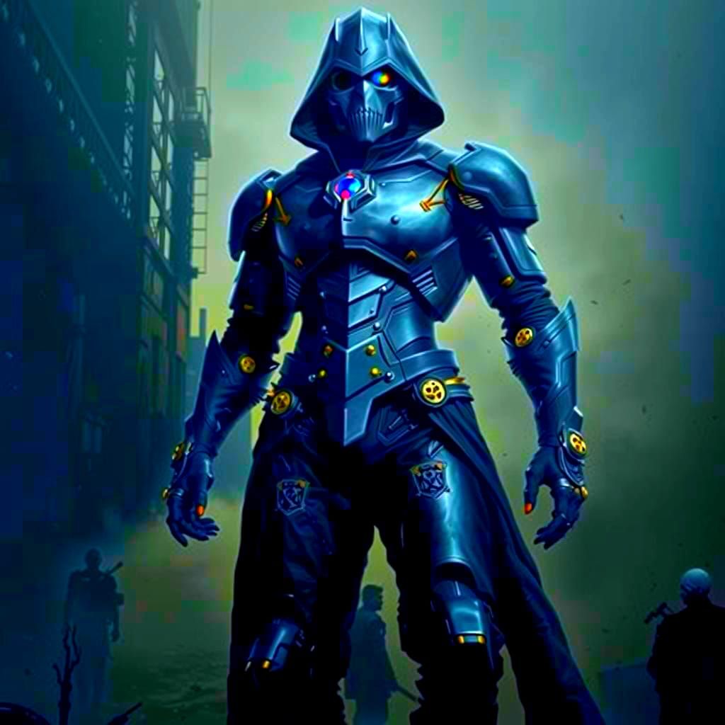 Gothic Black Punishment Scene with a Golden Glint