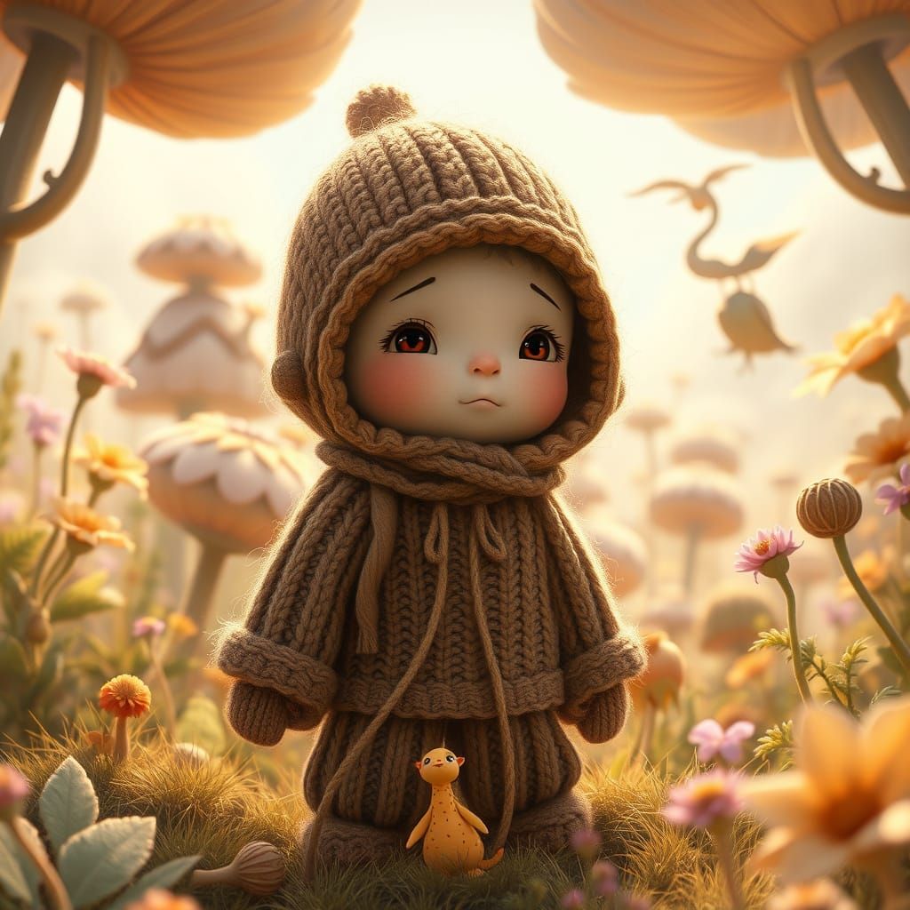 Sackboy's Dreamlike Adventure in Storybook Style