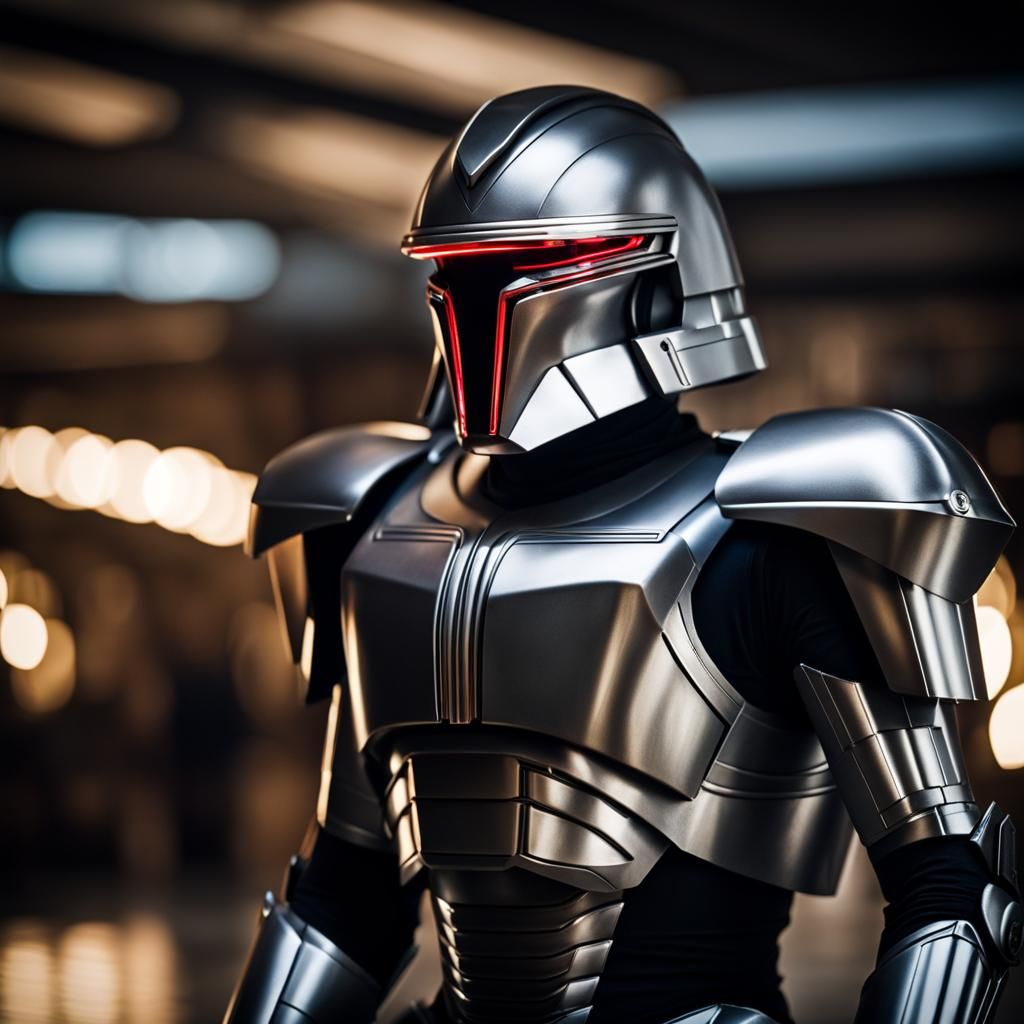 Full-body portrait Cylon from Battlestar Galactica