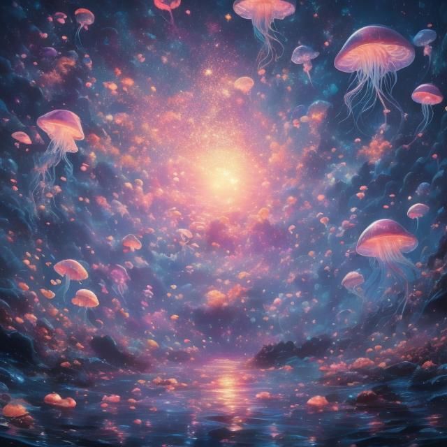 Luminous Jellyfish Dance in the Abyss