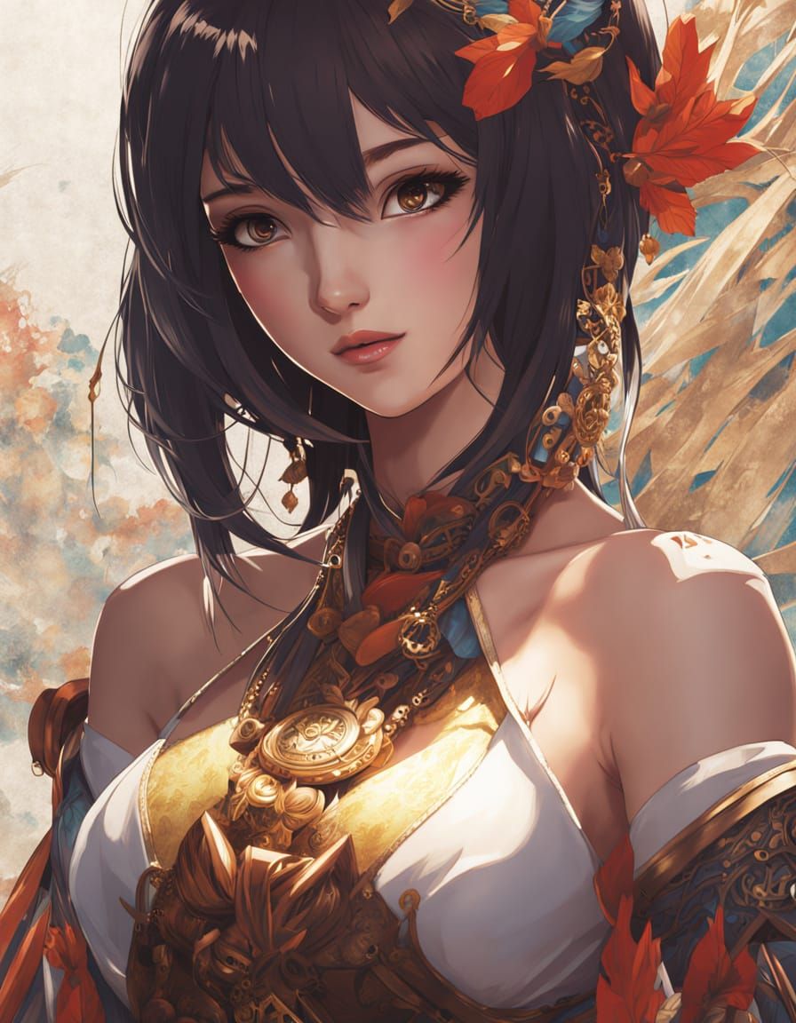 Gorgeous Anime Portrait in Chiaroscuro Style