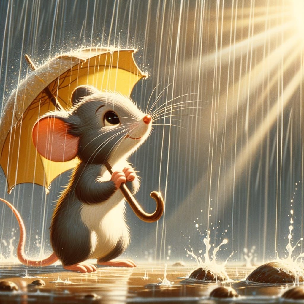 Mouse in the Rain, Pixar Style Animation