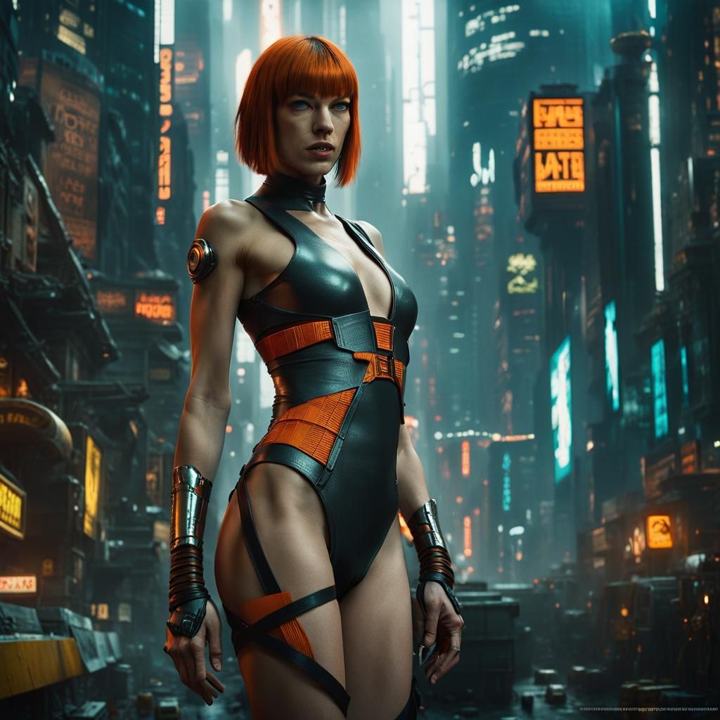 Milla Jovovich as Leeloo inspired by The Fifth Element