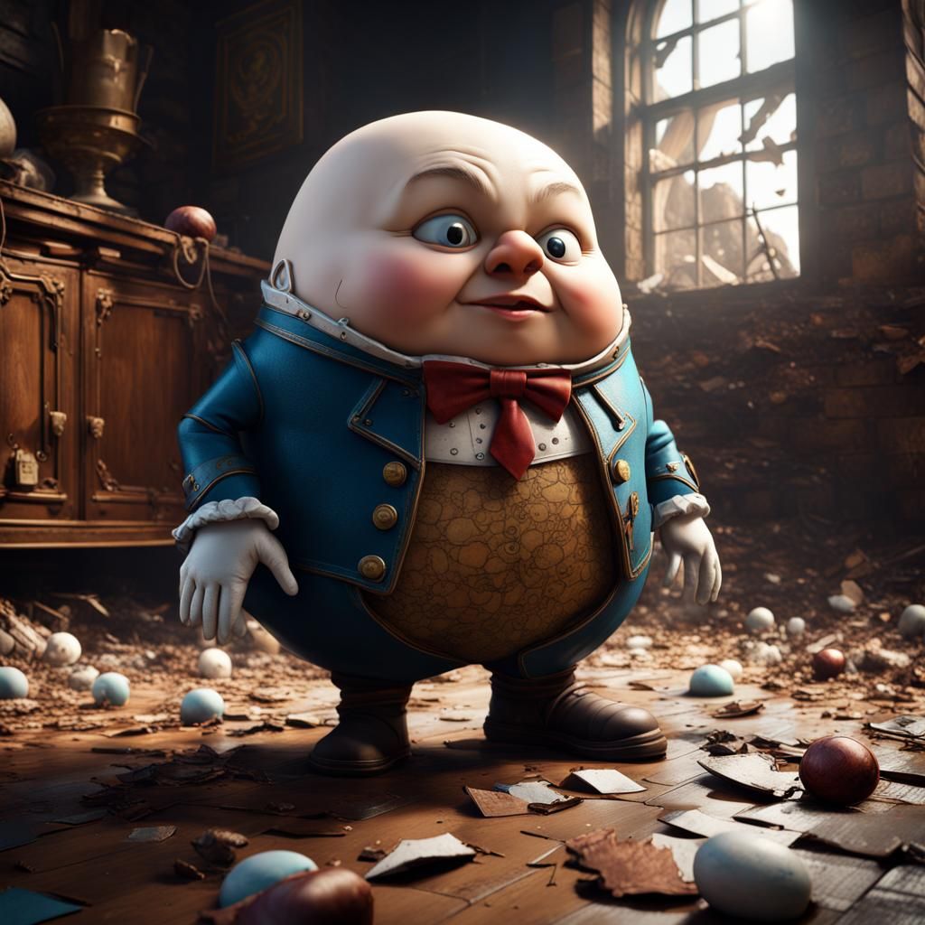 Humpty Dumpty's Great Fall: A Detailed Matte Painting