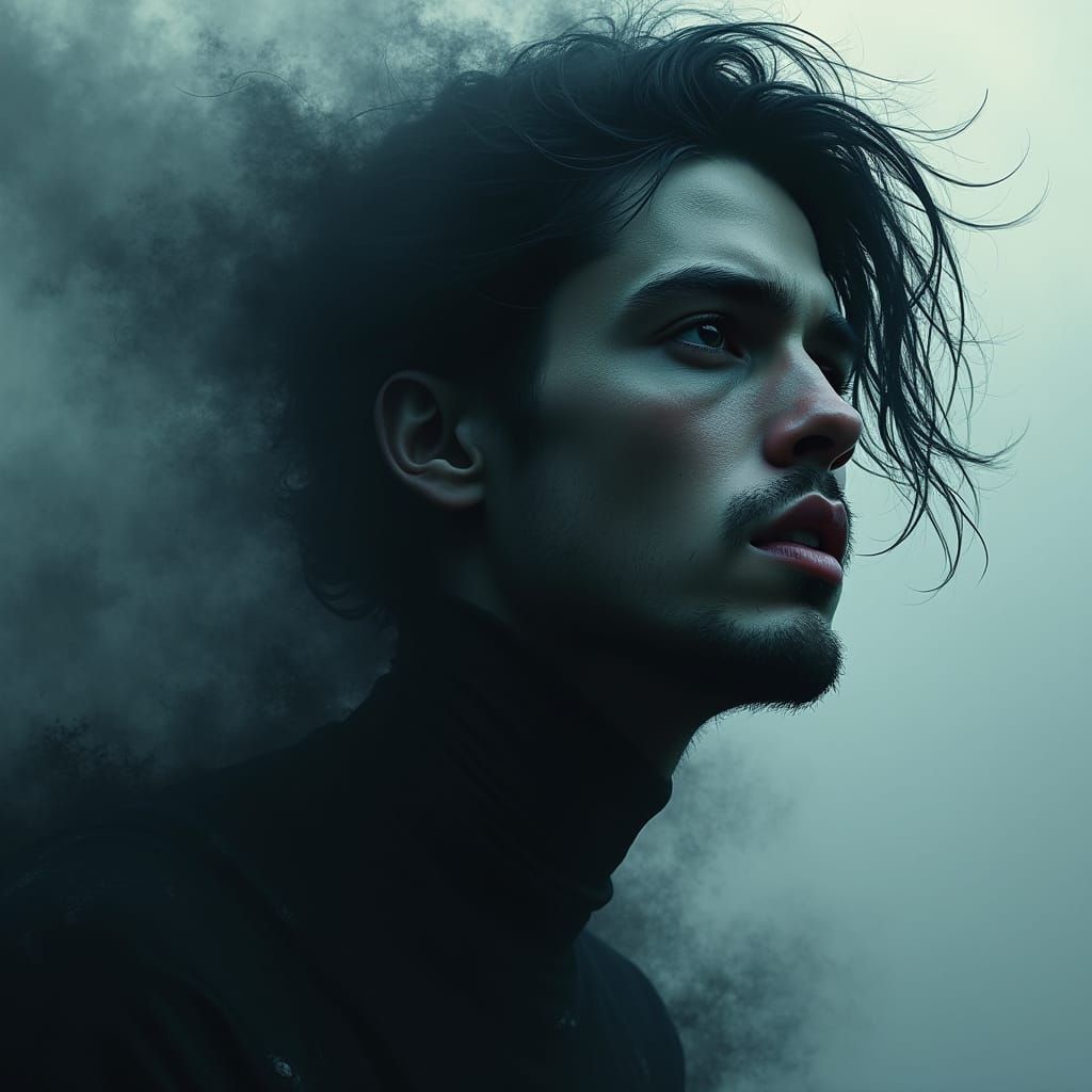 Mysterious Figure in Smoky Form