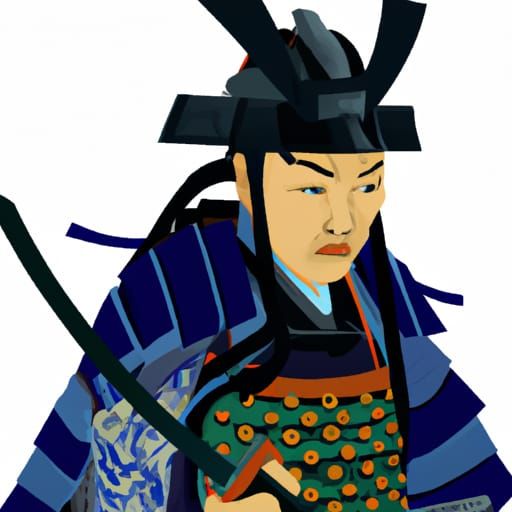 Samurai Bounty Hunter in Cyberpunk Style