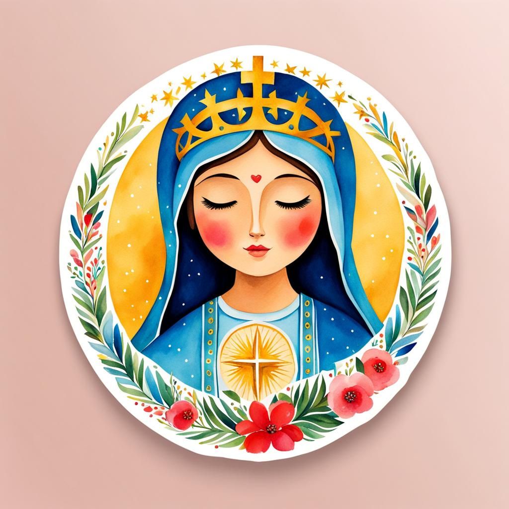 Our Lady of Aparecida Nativity Scene in Anime Style