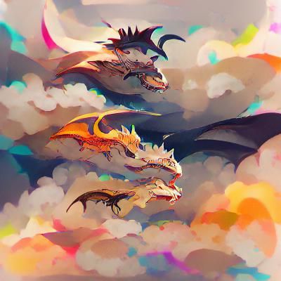 Majestic Dragon Perched on Snowy Peak