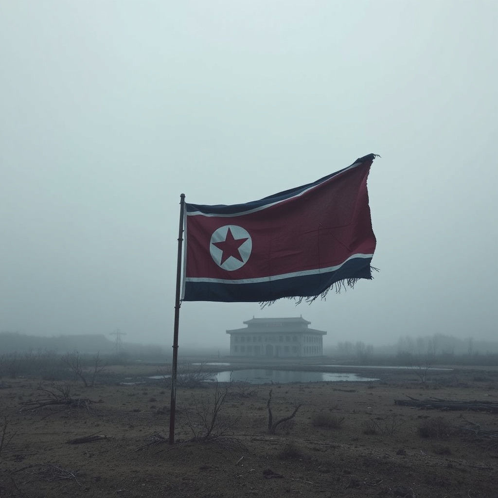 Desolate North Korean Landscape in Dystopian Style