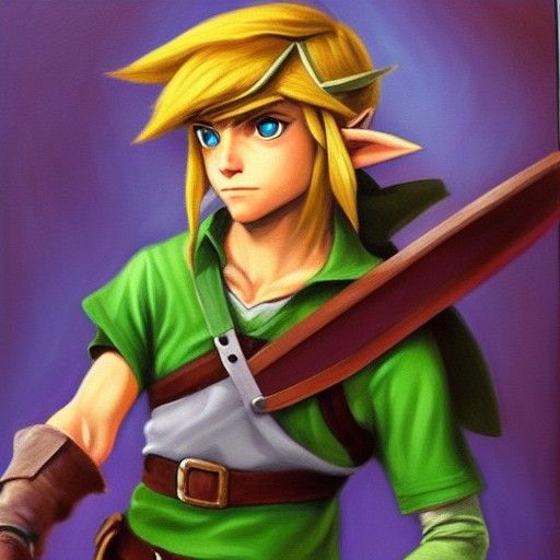 Link from Zelda as Oil Painting by Gurney