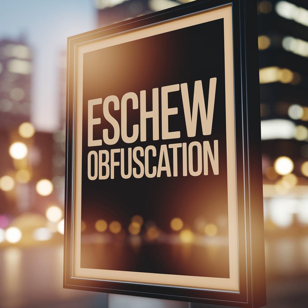 Eschew Obfuscation