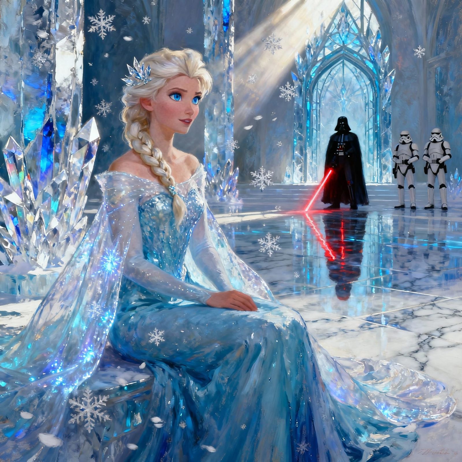 Majestic Ice Princess in Regal Ice Palace