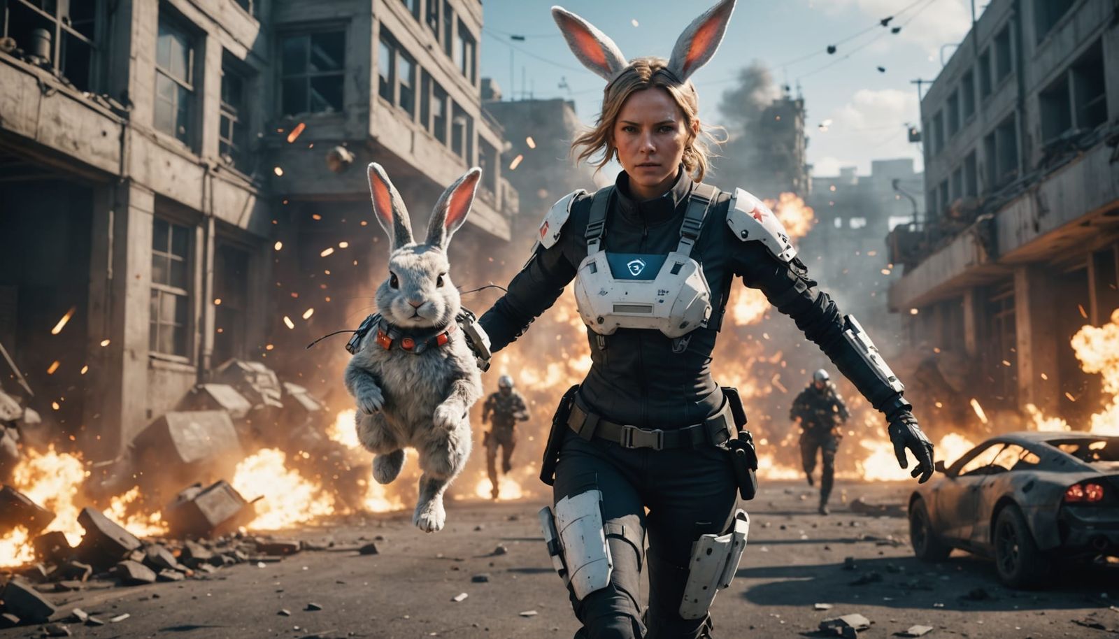 Cyberpunk Nurse Battles Through Explosive Mayhem