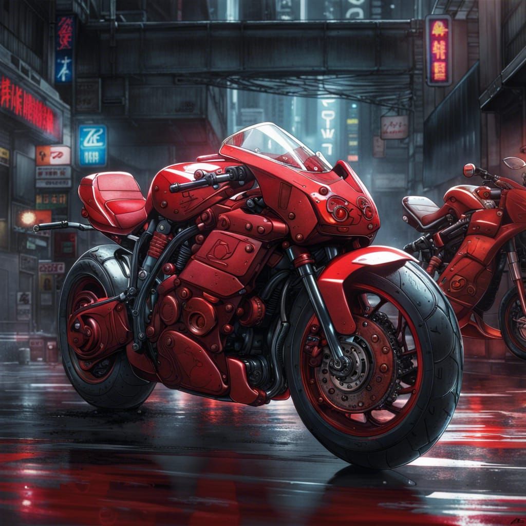 Cyberpunk Motorcycle Ride in Tokyo at Night