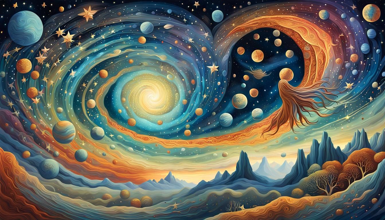 Cosmic Rebirth: A Surreal Space Artwork