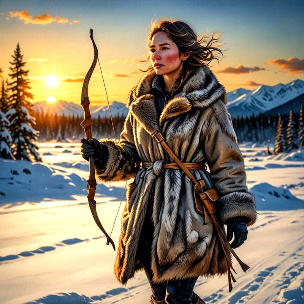 Alaskan Wilderness Hunter in Furs