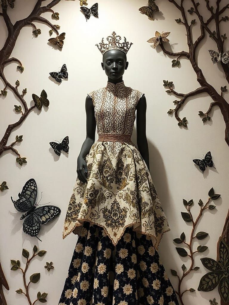 Architextual Couture Doodleblend Petrykivka Hyaline Poetic Quilling Melodramatic Lighting Fashion