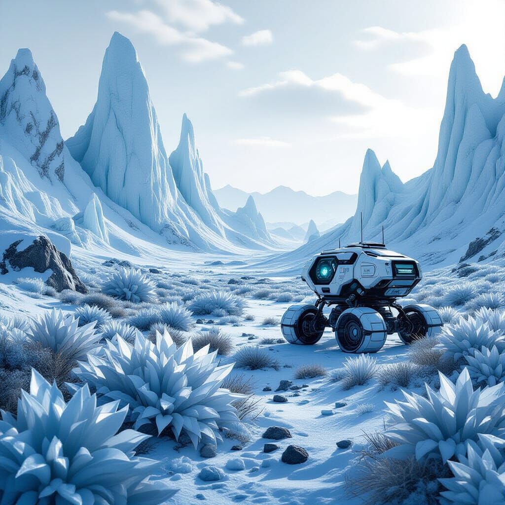 Robot Explorer on Alien Ice World