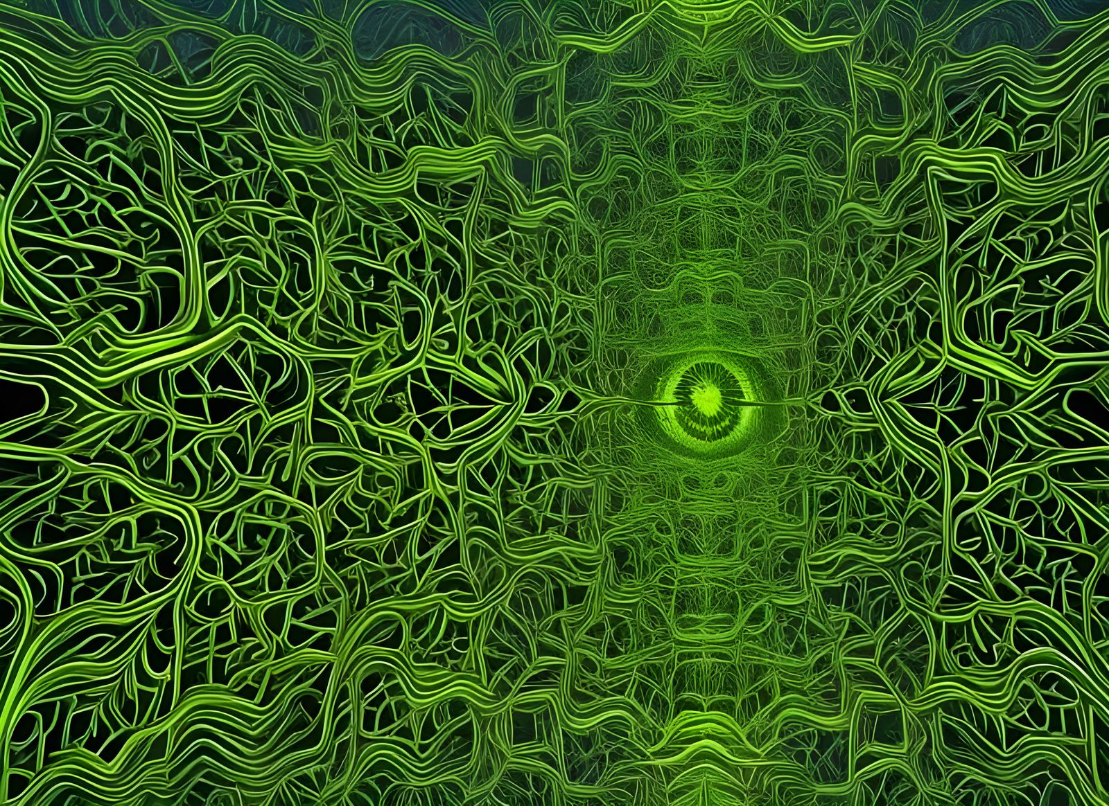 Psychedelic Jungle Dreamscape in Surrealist Style