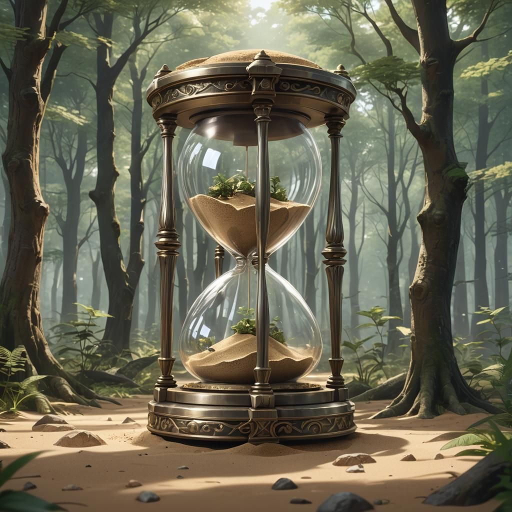 Hourglass Forest: Detailed 3D Anime Concept Art