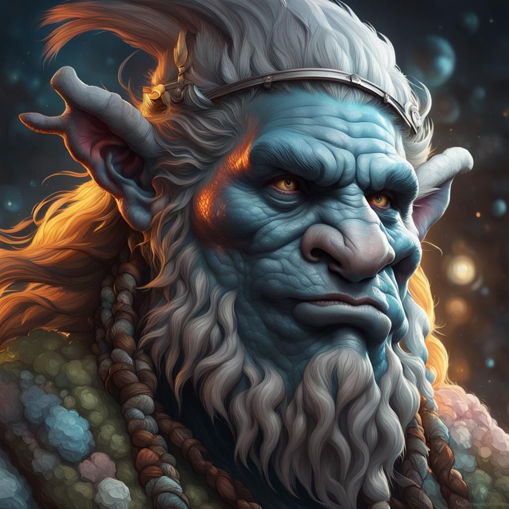 Detailed Portrait of a Norwegian Troll