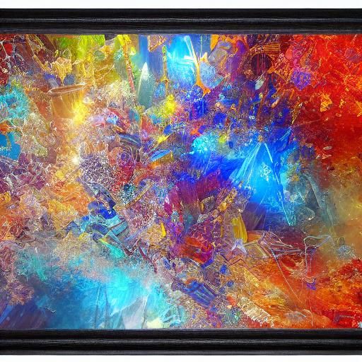 Abstract Tangled Cells with Diamond Glass in Matte Painting