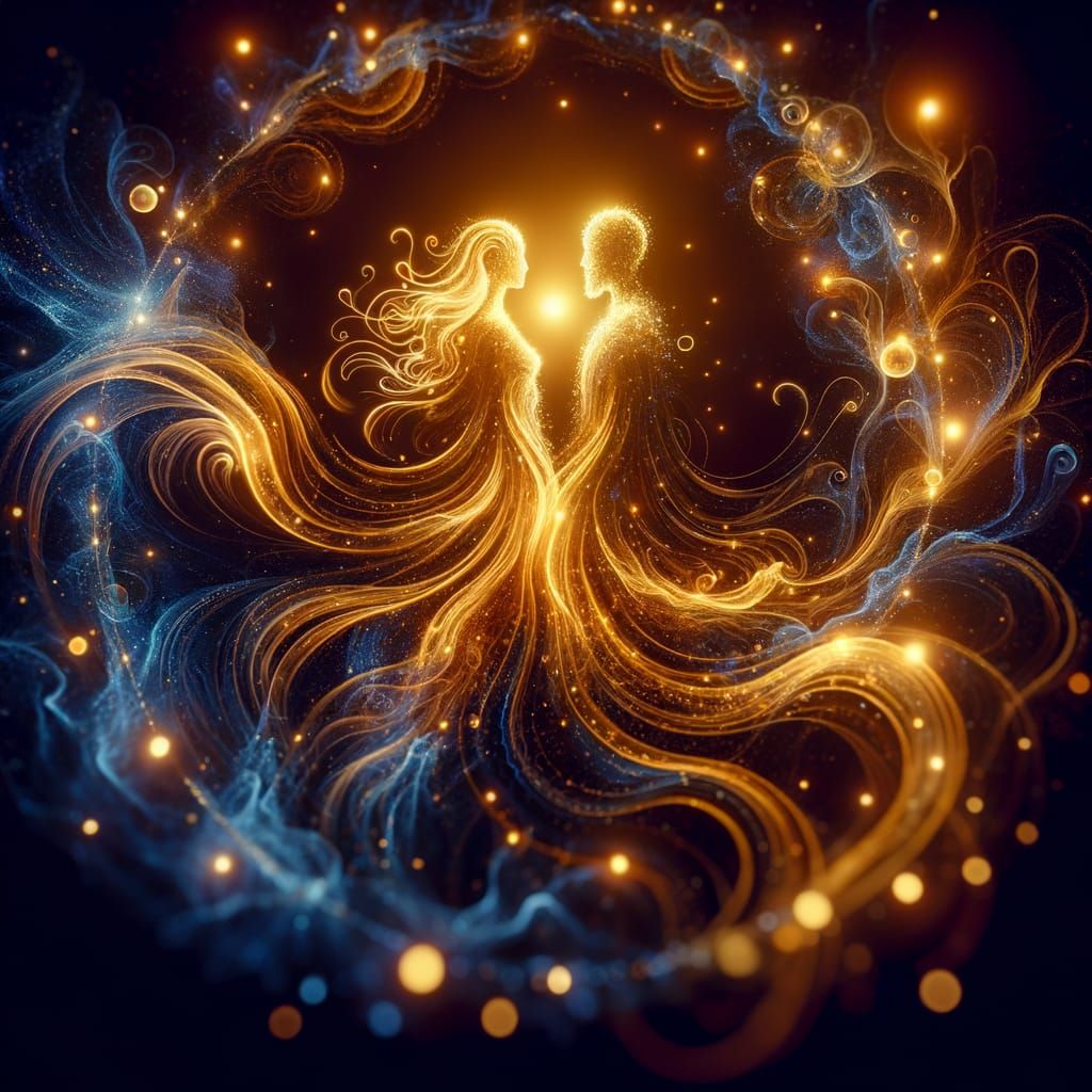 Golden Energy Waves Emerge From Darkness in Cosmic Fusion St...