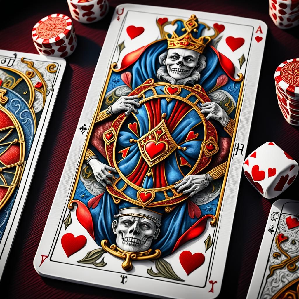 Detailed Joker of Hearts Tarot Card