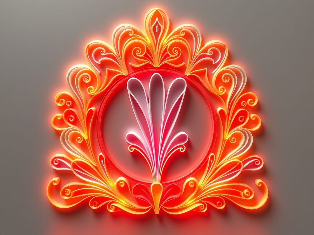 Art Deco Quilling in Neon Electric Glass