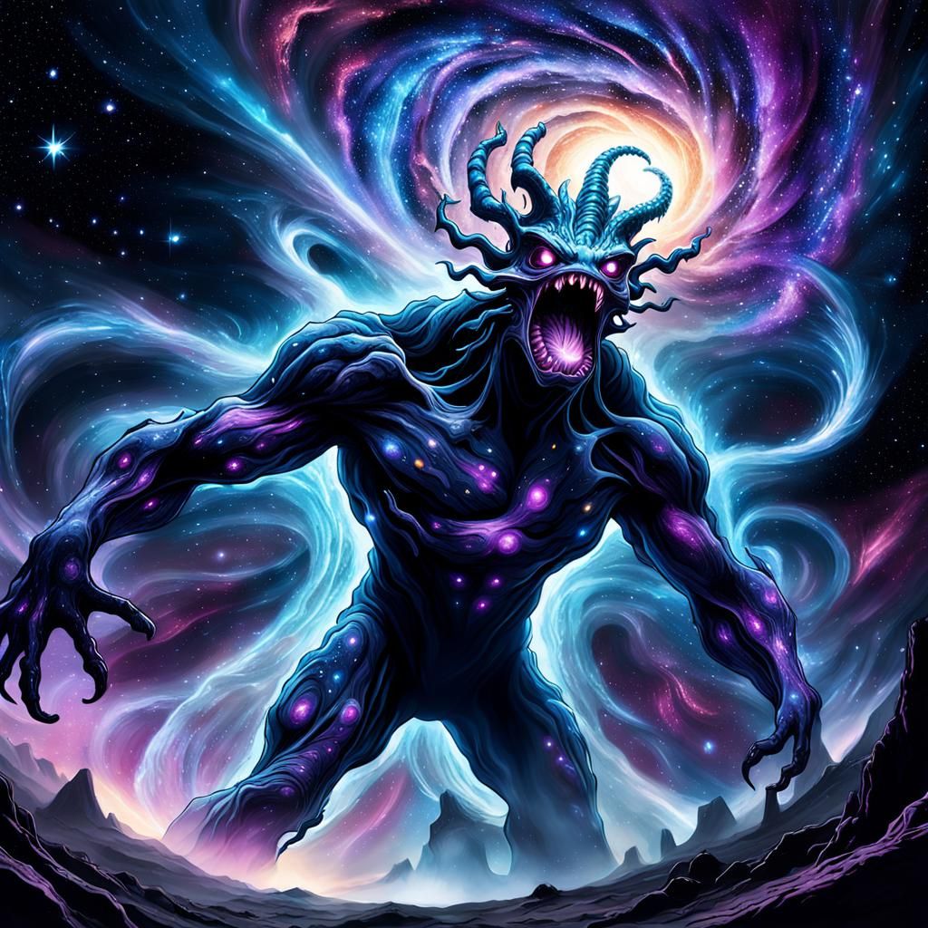 A movie poster of Interstellar divine monster