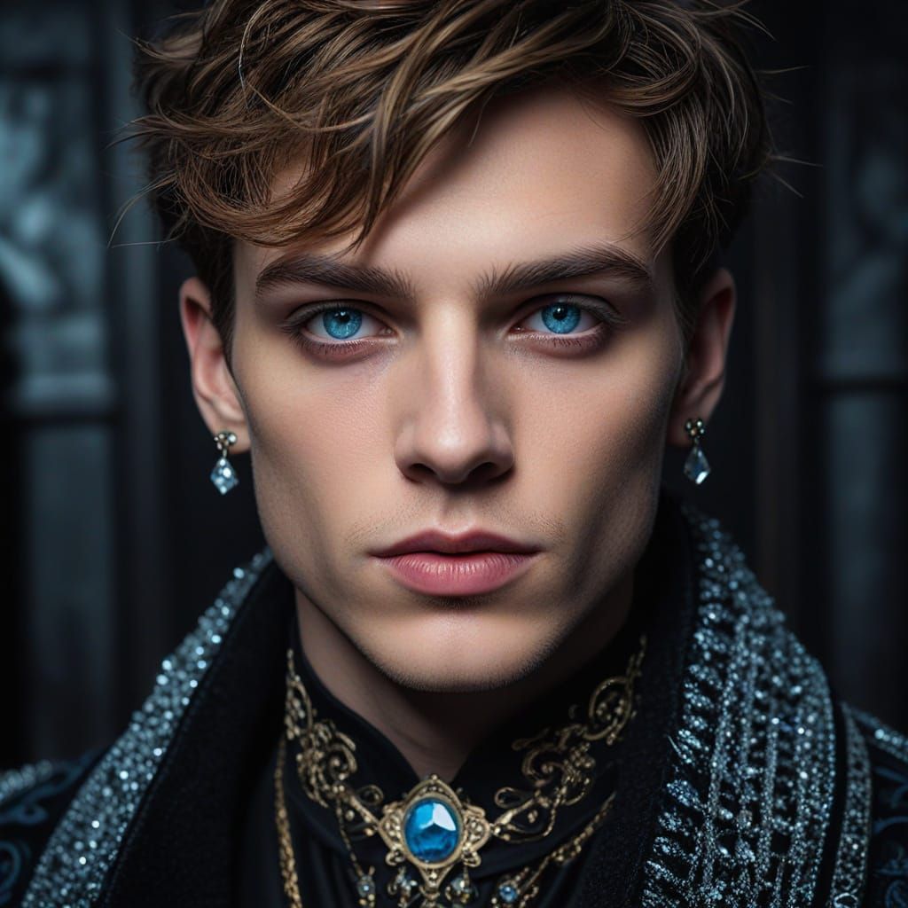 Gothic Fantasy: Prince Hans' Son in Pop Art Style