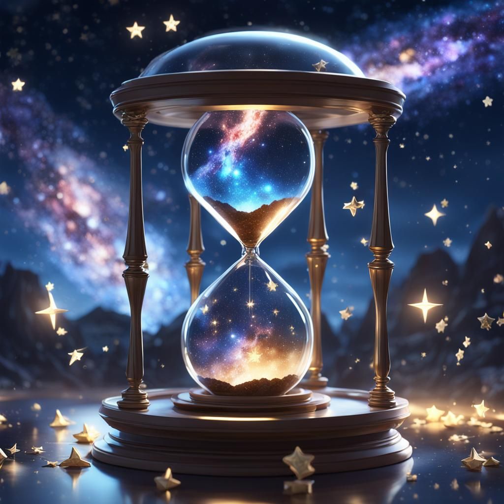 Hourglass of Stardust in 3D Anime Style