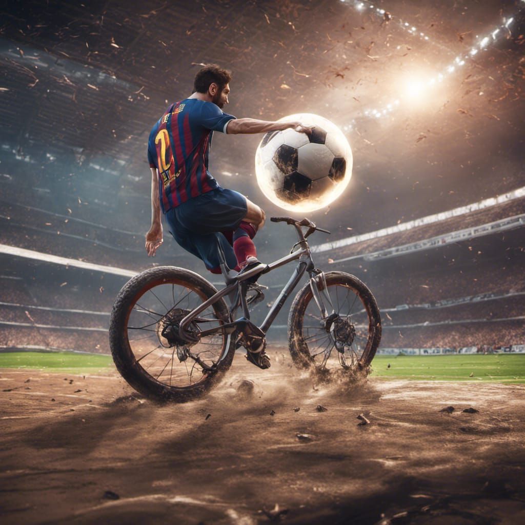 Epic Bicycle Soccer Goal in Detailed Matte Painting