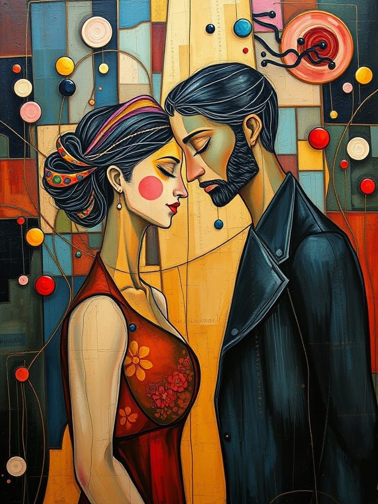 Ethereal Couple in Golden Hues