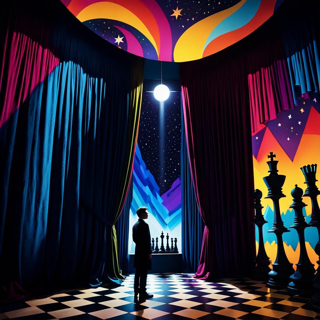 Dramatic German Expressionist Film Still