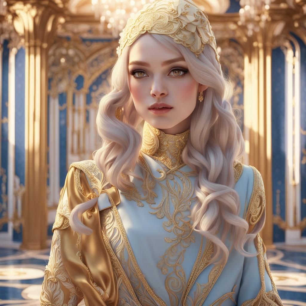 Elegant Russian Women in Ornate Art Deco Setting