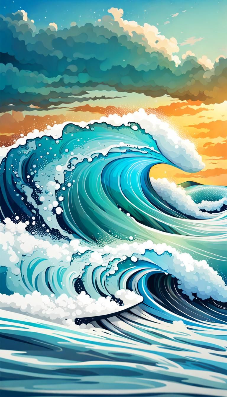 Ocean Wave Tube with Foam