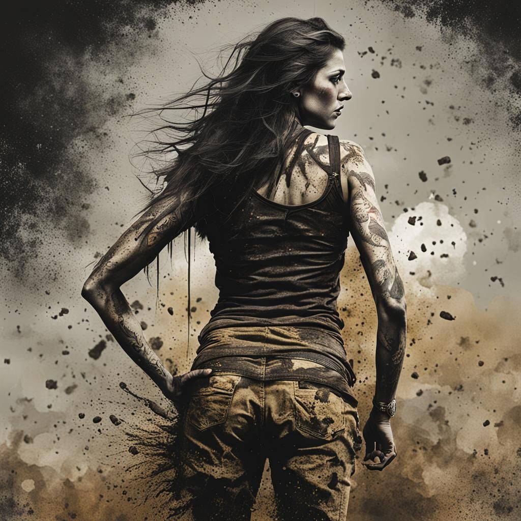 Gritty Portrait of a Dirty Woman