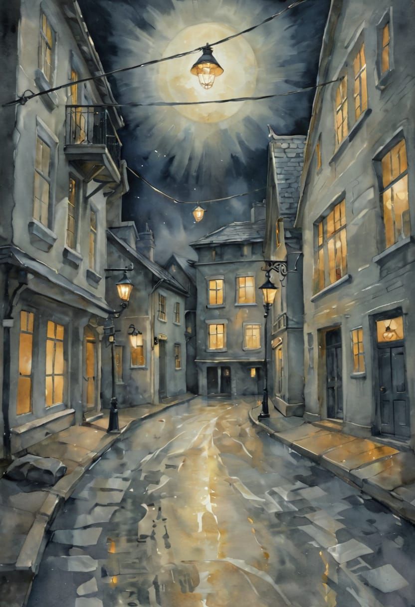 <Subject> as emotional, ominous blind seer, lamplights, dry ...