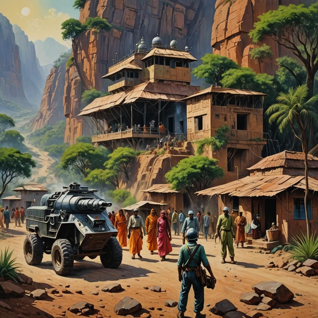 Sci-Fi Bollywood Movie Poster in Rural India