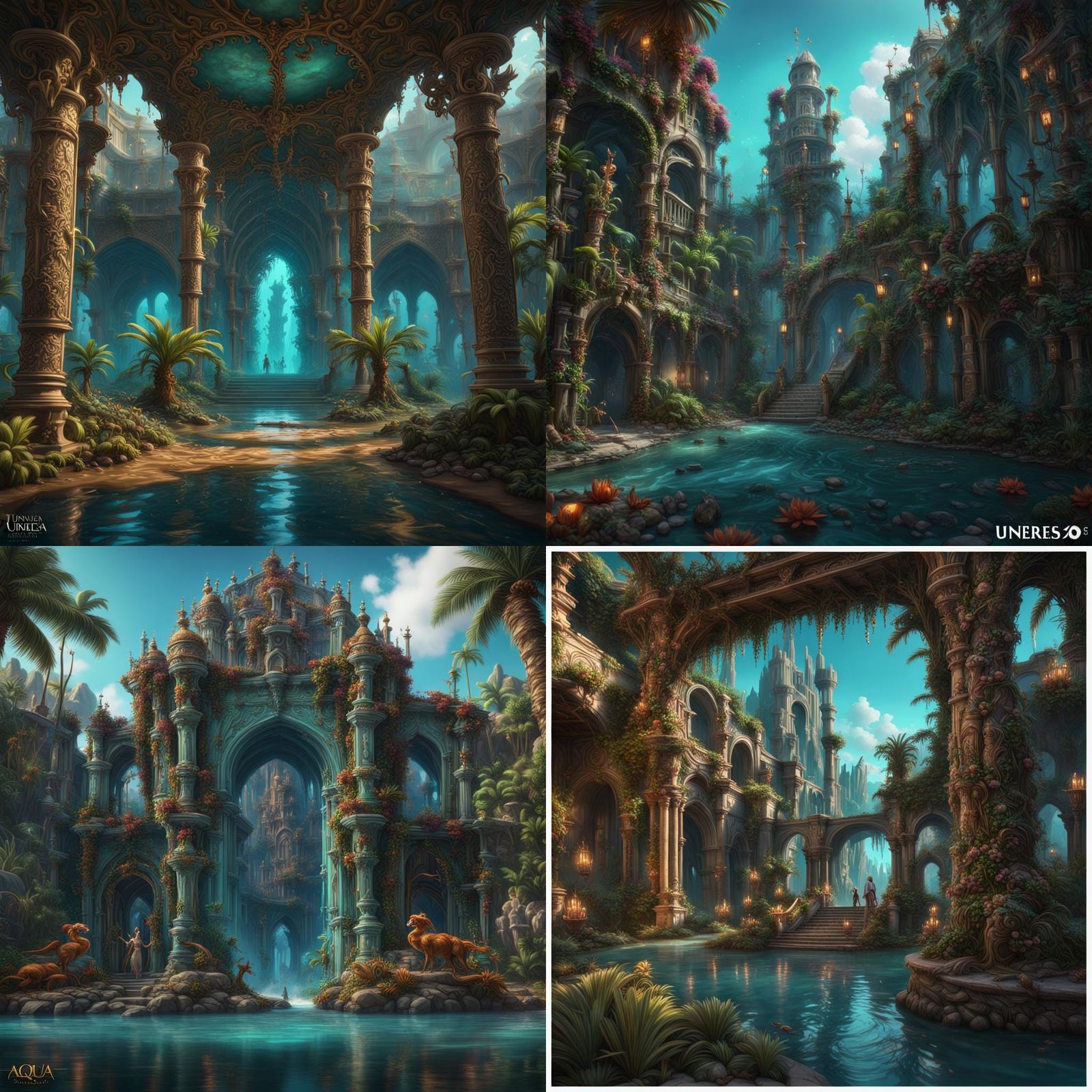 Santeria Fantasy Matte Painting in Deep Color